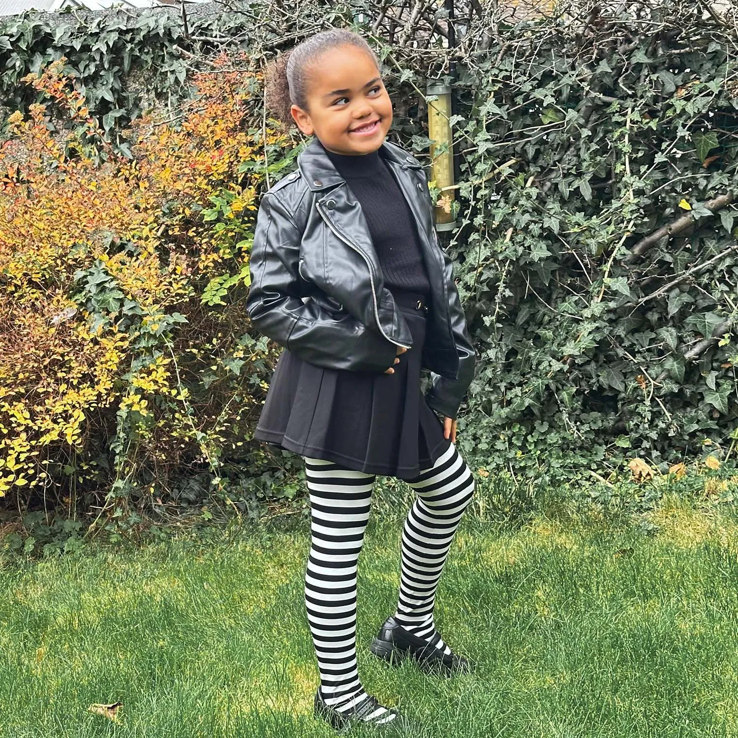 Tween Striped Tights - Witch