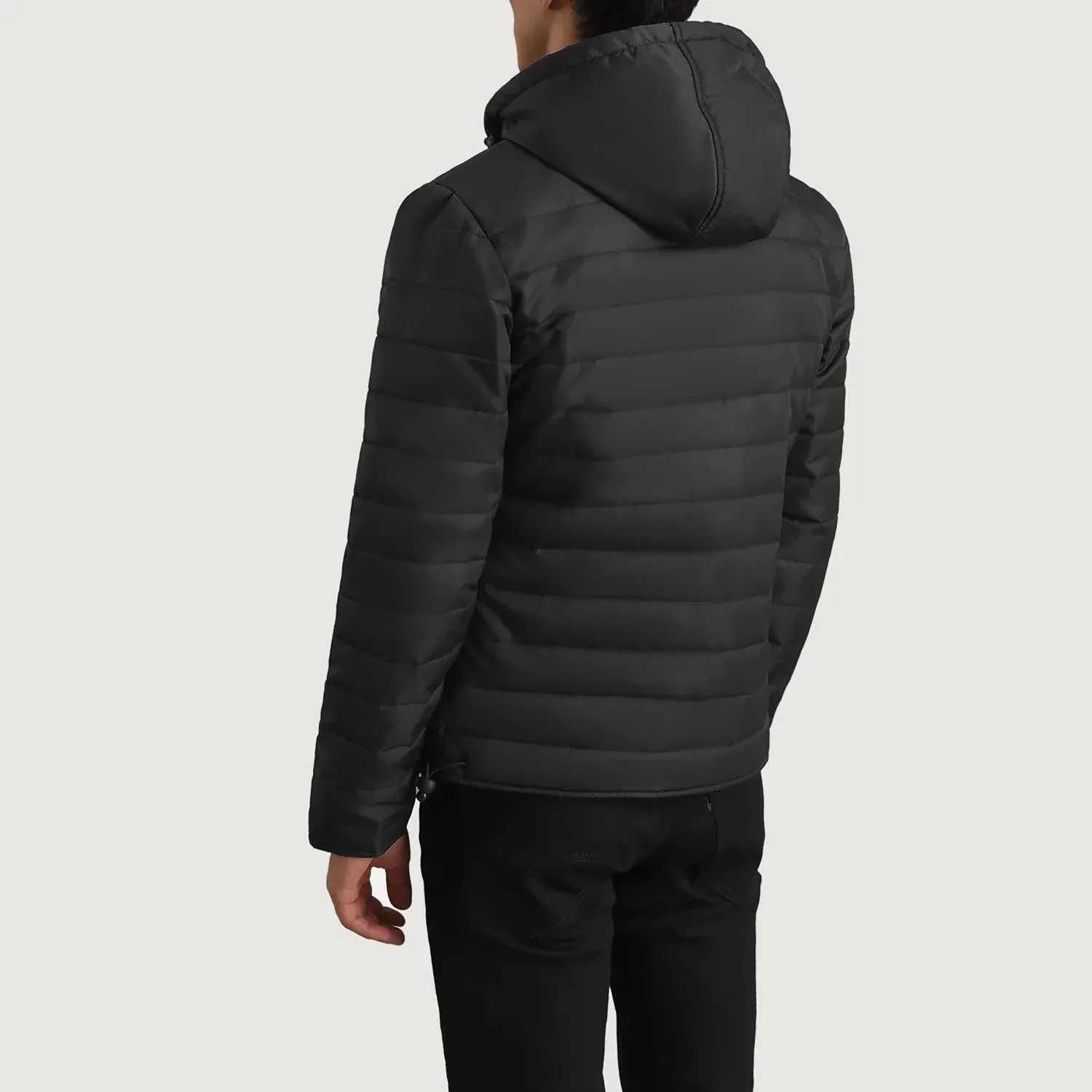 Tyler Black Hooded Puffer Jacket