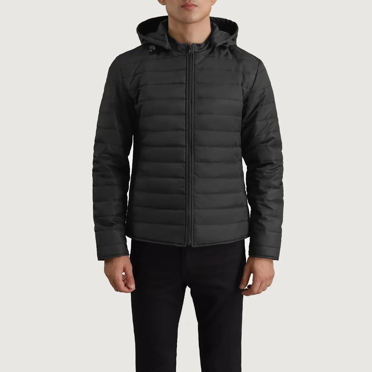 Tyler Black Hooded Puffer Jacket