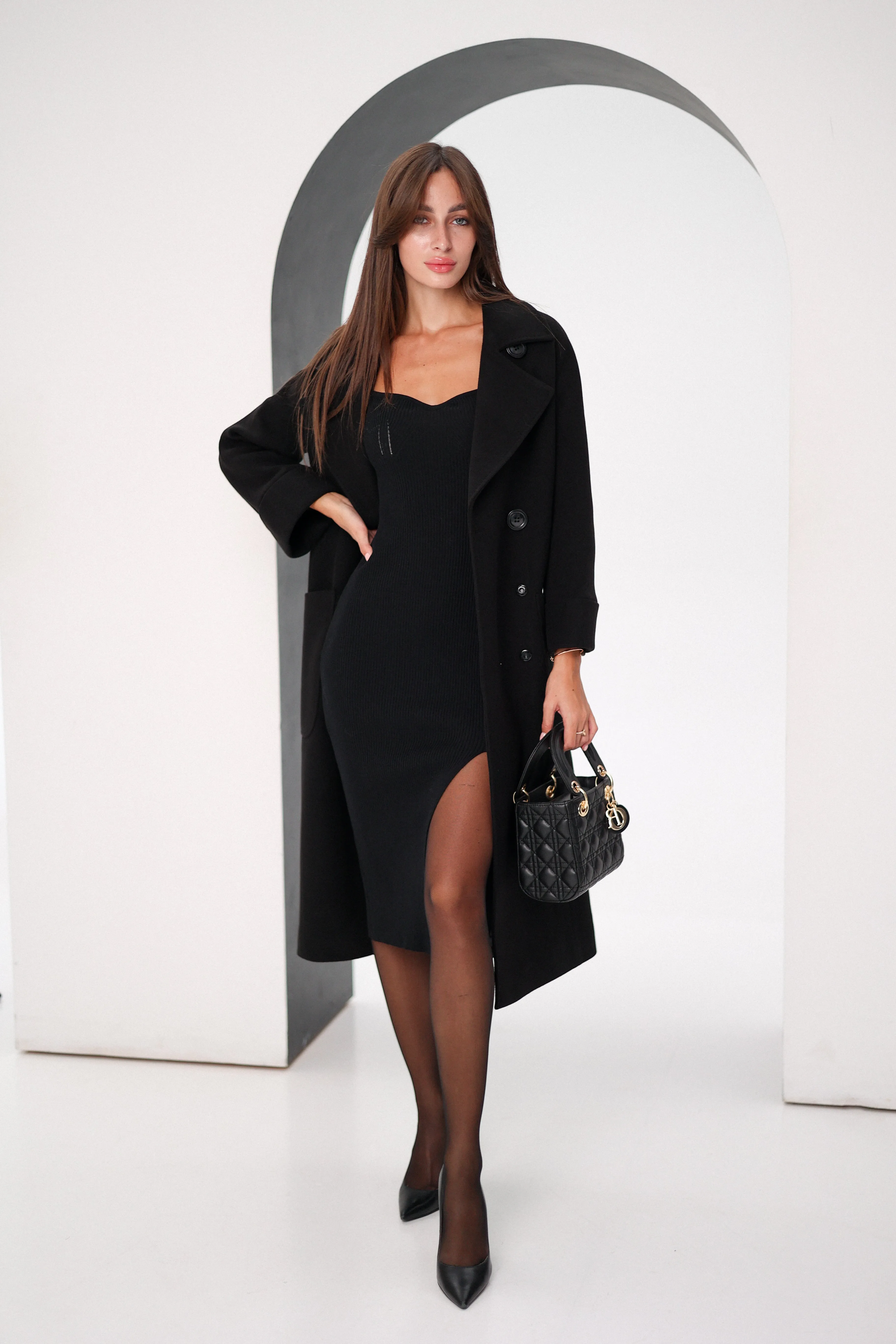 Valentina Tailored Cashmere Wool Coat