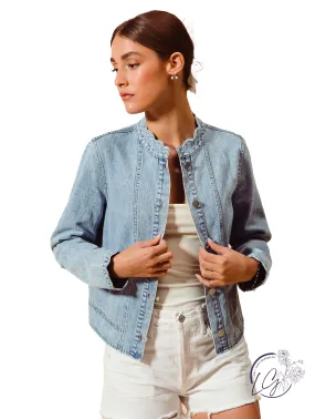 Vintage Cascade Button Up Denim Jacket