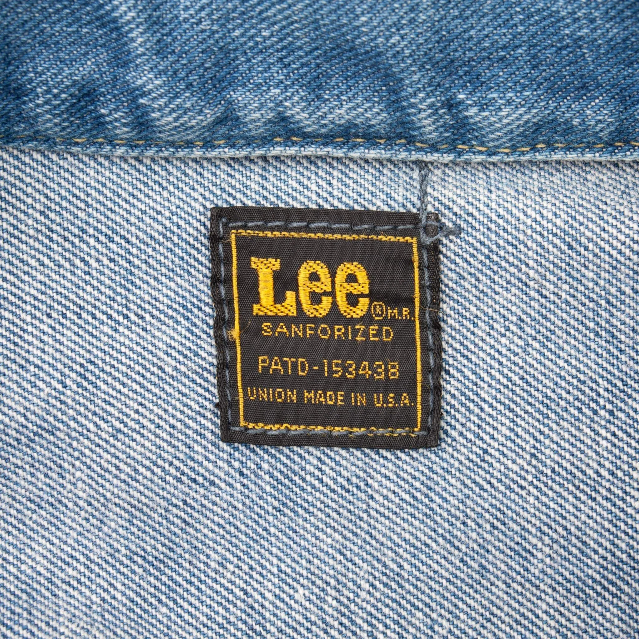 VINTAGE LEE RIDERS POCKETS DENIM JACKET 1970S SIZE 46 MADE IN USA