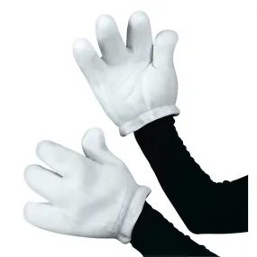 Vinyl Cartoon Adult Gloves White Costume Accessory Mickey Minnie Mouse Mario Brothers