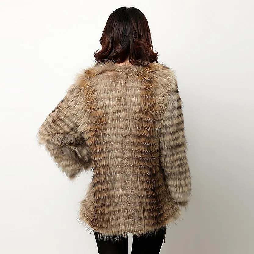 Winter coats for women Raccoon  Fur coat 13060