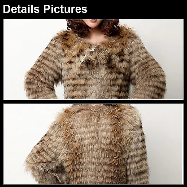 Winter coats for women Raccoon  Fur coat 13060