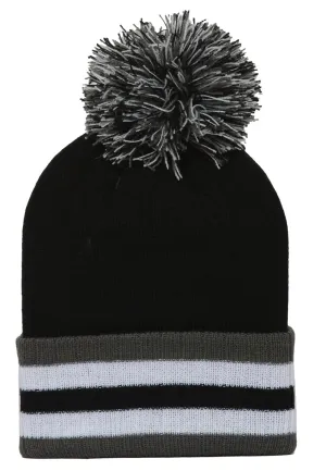 Winter Cuffed Beanie w/ Pom