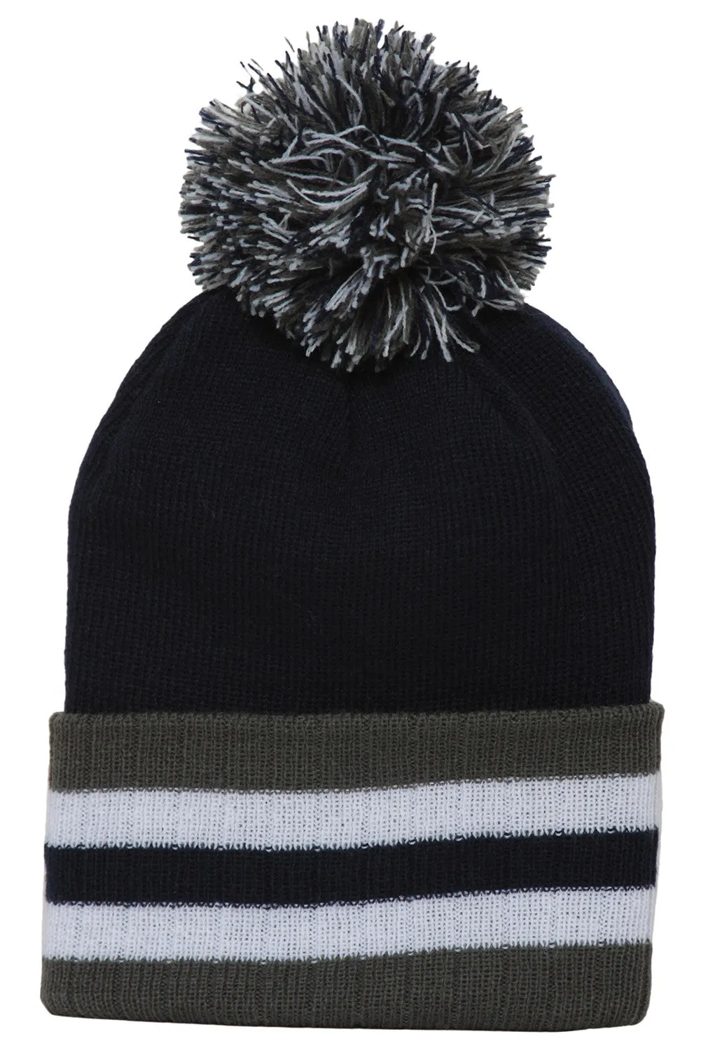 Winter Cuffed Beanie w/ Pom