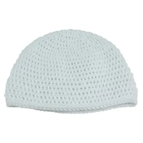 Winter White Crochet Beanie Hat Medium/Large - JMCH12