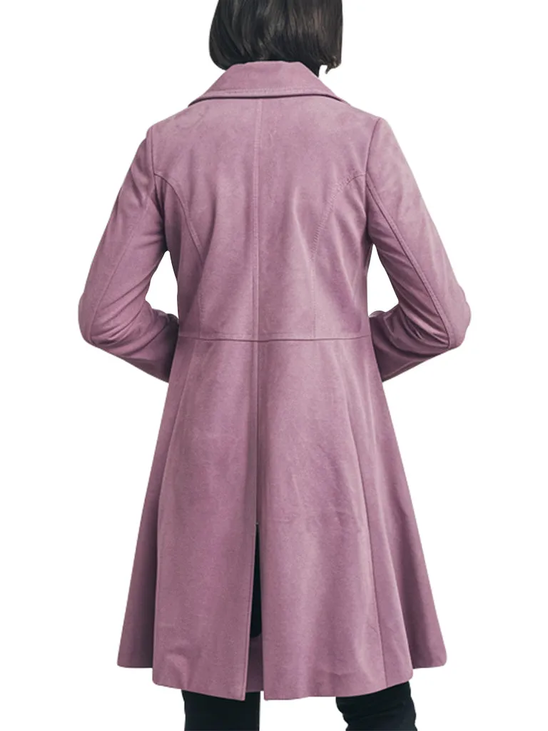 Women's Lilac Mid-Length Tailored Coat