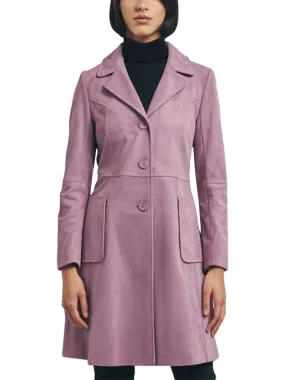 Women's Lilac Mid-Length Tailored Coat