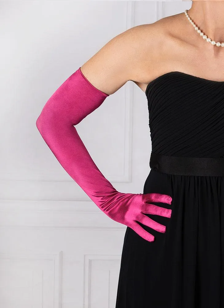 Women's Long Opera Satin Gloves