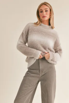 Women's Ombre Knit Sweater | Relaxed Fit | Taupe Multi