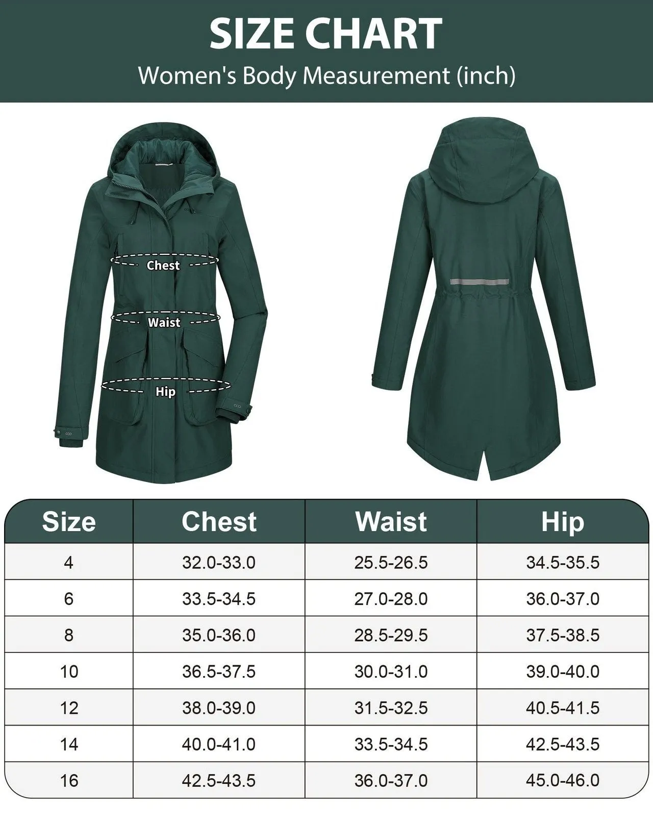 Women's Parka Coat With Hood, Long Insulated Military Jacket Thermal Thickened Windproof Winter Coat