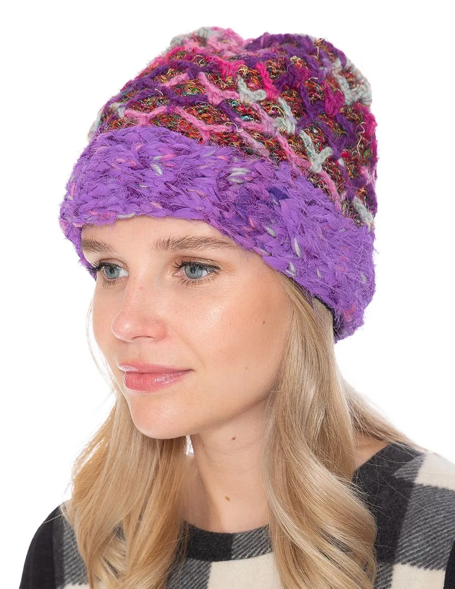 Wool and Recycled Silk Beanie