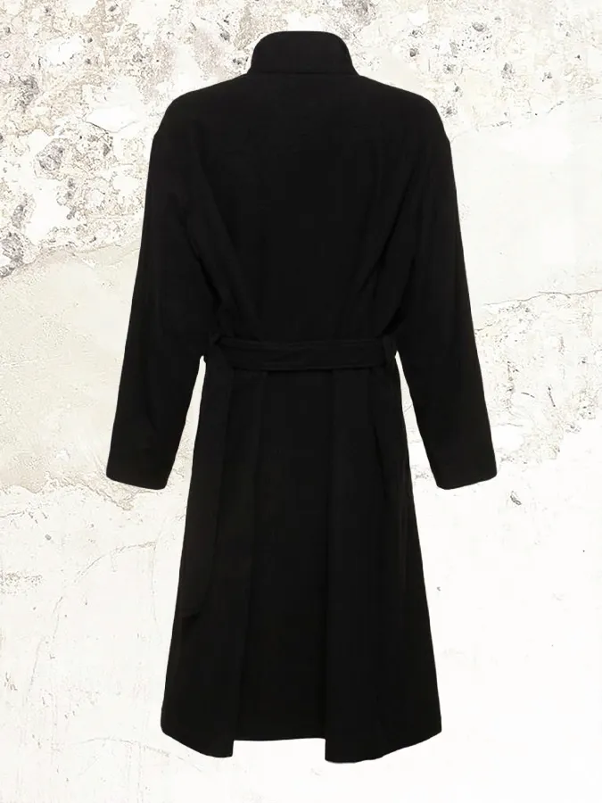 Yohji Yamamoto Stand collar belted coat